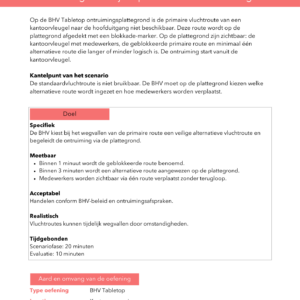 BHV Scenariokaarten- Kantoor bundel 10x A4 kaarten