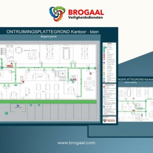 Tabletop Ontruimingsplattegrond Kantoor klein